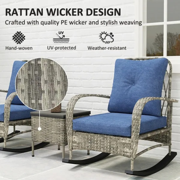 Rattan Chaise Lounge Chair Wicker Patio Furniture Set Outdoor Sun Lounger Garden Relaxing Seating