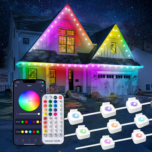 24V Smart Colorful Eaves Decorative Lamp Outdoor Waterproof LED Lighting for Home Holiday Decor