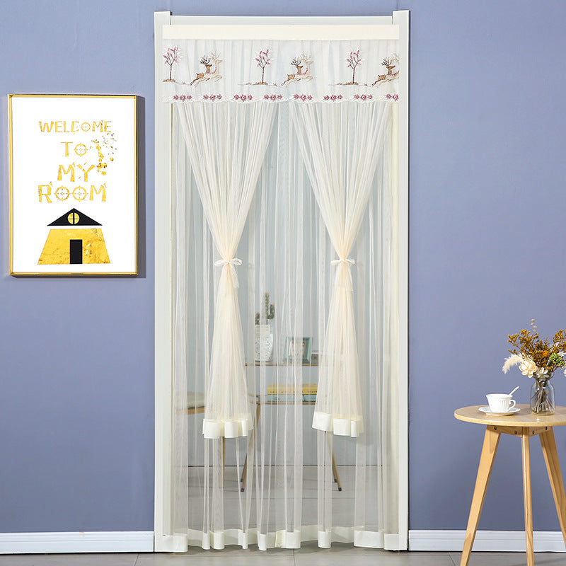Punch Free Mosquito Proof Mesh Curtains Bedroom Lace Partition Four Seasons Household Window Drapes