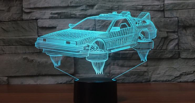 3D Sci-Fi Car Night Light LED Kids Bedroom Study Room Decorative Lamp