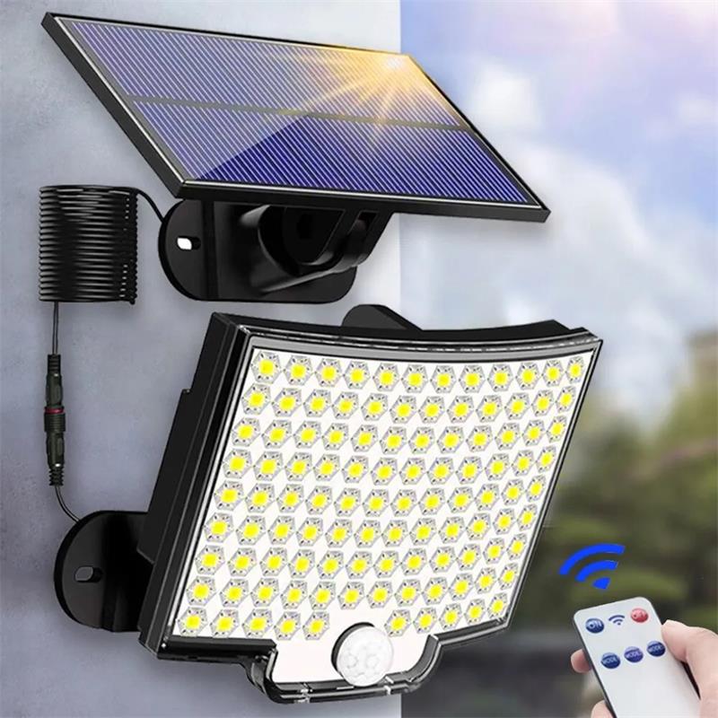 106 LED Solar Wall Light Outdoor Motion Sensor Lawn Garden Lamp Waterproof Security Lighting