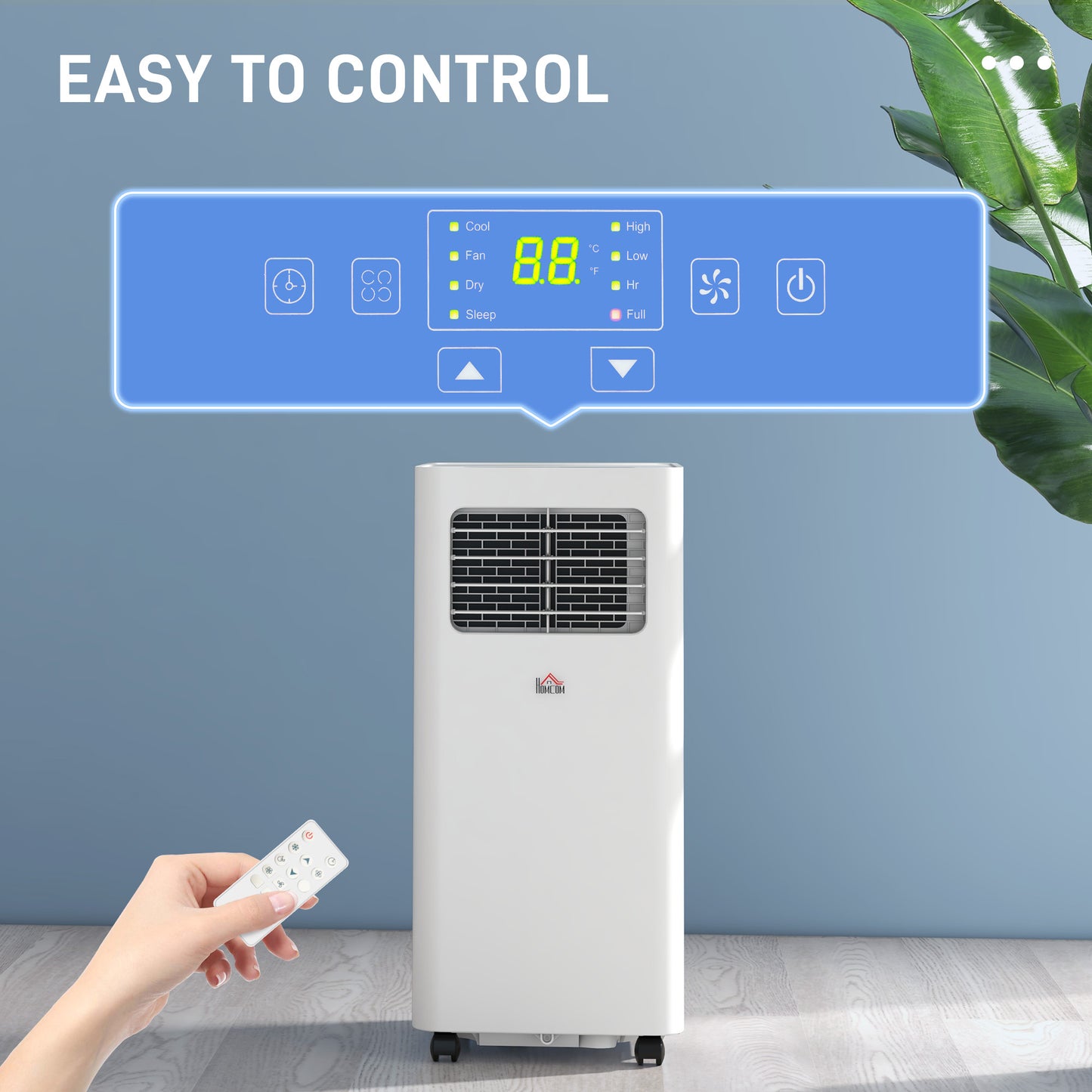 8000 BTU Portable Air Conditioner for 345 Sq Ft Room White AC Unit with Dehumidifier Sleep Mode 24H Timer & Window Kit