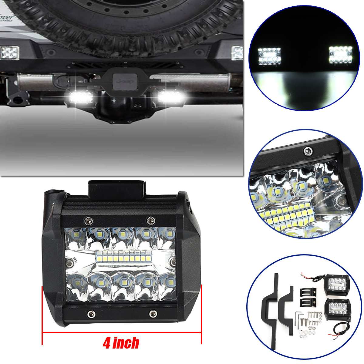LED Light Strip with Trailer Adapter – Mounting Bracket Kit for Vehicle Lighting