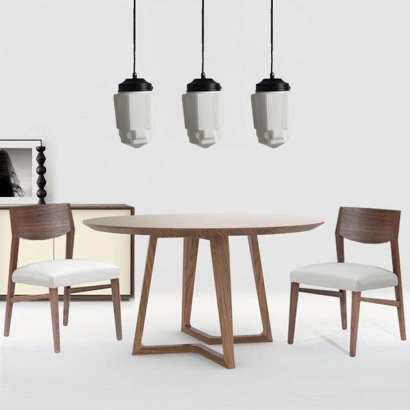 Retro Industrial Single-Head Chandelier – Cream Pendant Light for Living & Dining Room