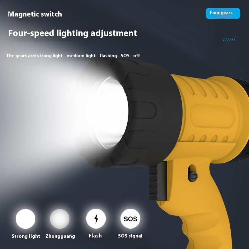 Long-Range Hunting Searchlight – USB Rechargeable Waterproof Handheld Flashlight