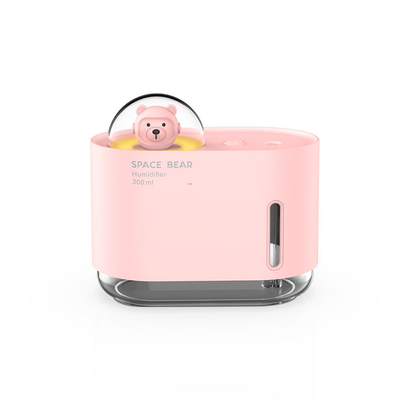 Cute Pet USB Humidifier Spray Water Meter Night Light Portable Mini Air Humidifier for Home Bedroom