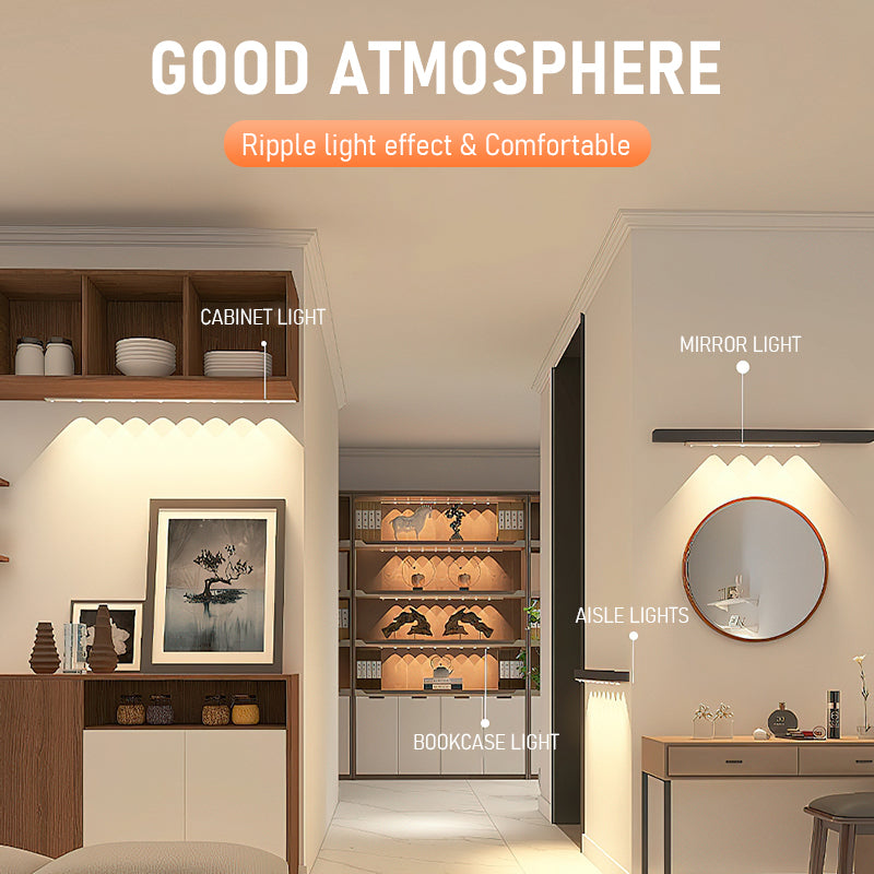LED Cabinet Light Induction Sensor Door Porch Light Strip Wireless Wiring Free Motion Activated Lamp