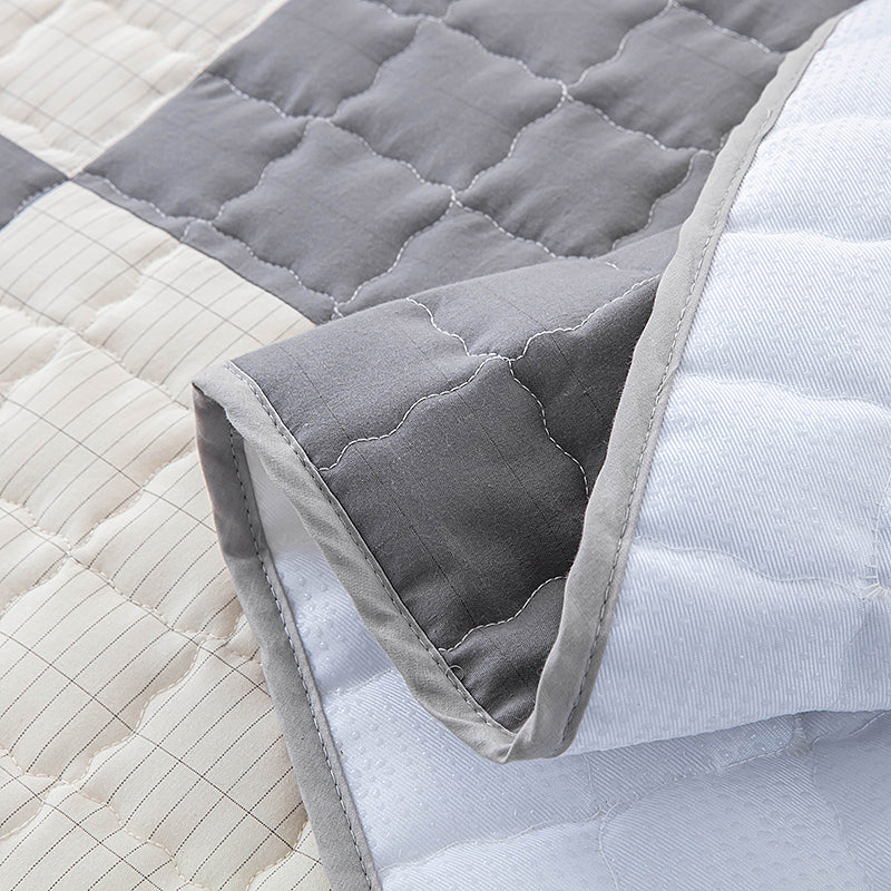 Silver Fiber Cotton Mattress Protector Antibacterial Anti Static Anti Skid Pillow Case Bedding Set for Health Protection