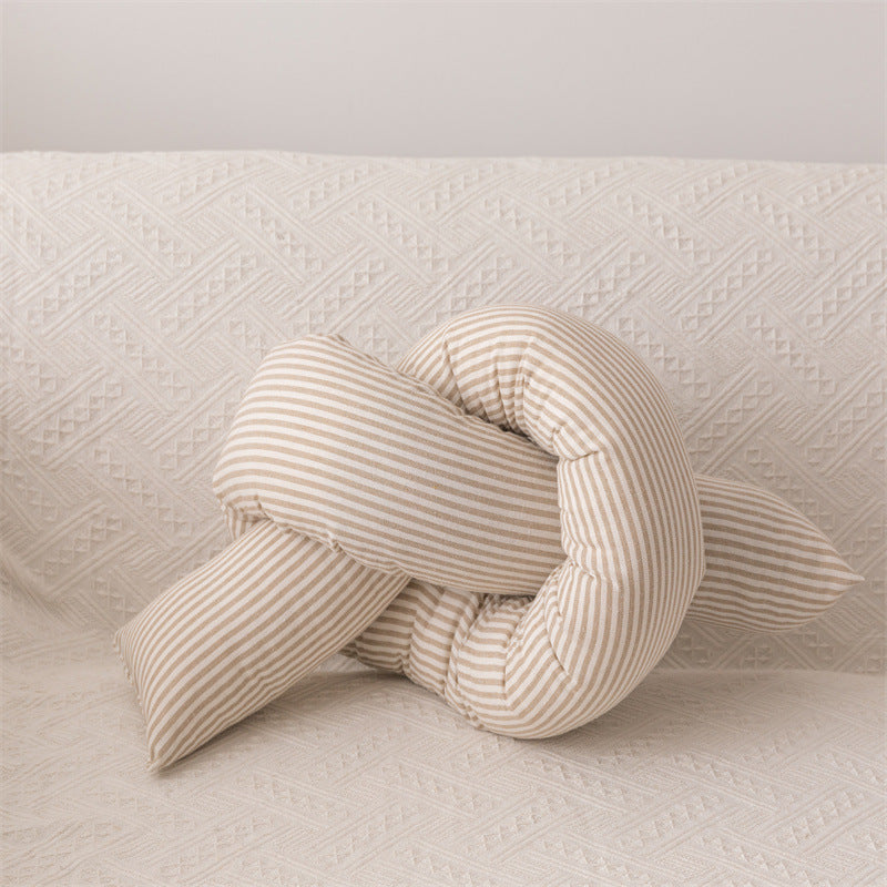 Cotton Linen Striped Cushion Throw Pillow for Sofa Home Decor