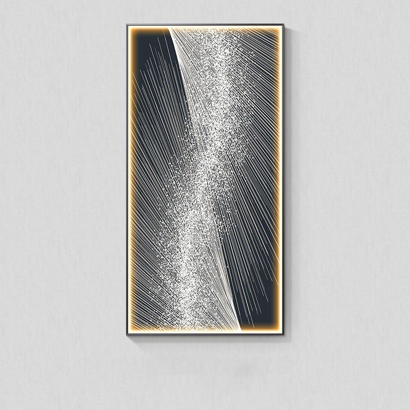 Modern Light Luxury Abstract Wall Art with LED Light Hanging Picture Decorative Wall Lamp for Living Room Home Decor
