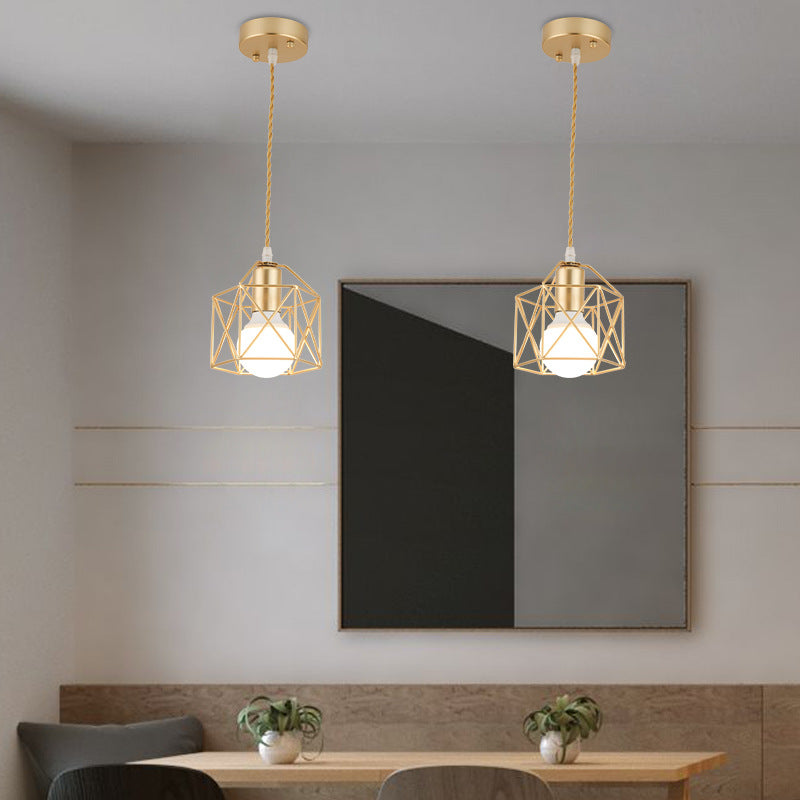 Wrought Iron Small Lamps and Lanterns Simple Post Modern Creative Decorative Lighting for Home