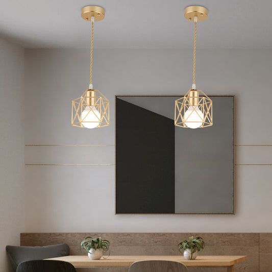 Wrought Iron Small Lamps and Lanterns Simple Post Modern Creative Decorative Lighting for Home