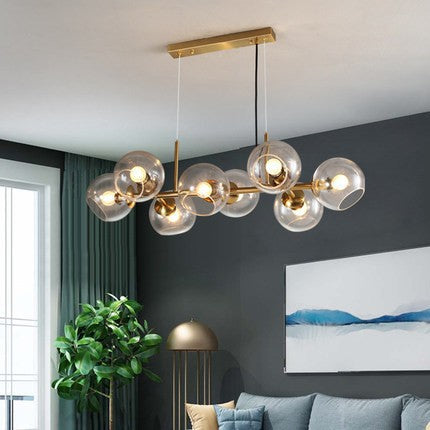 Sleek Glass-Ball Pendant Light – Luxury Bedroom & Dining Room Lighting