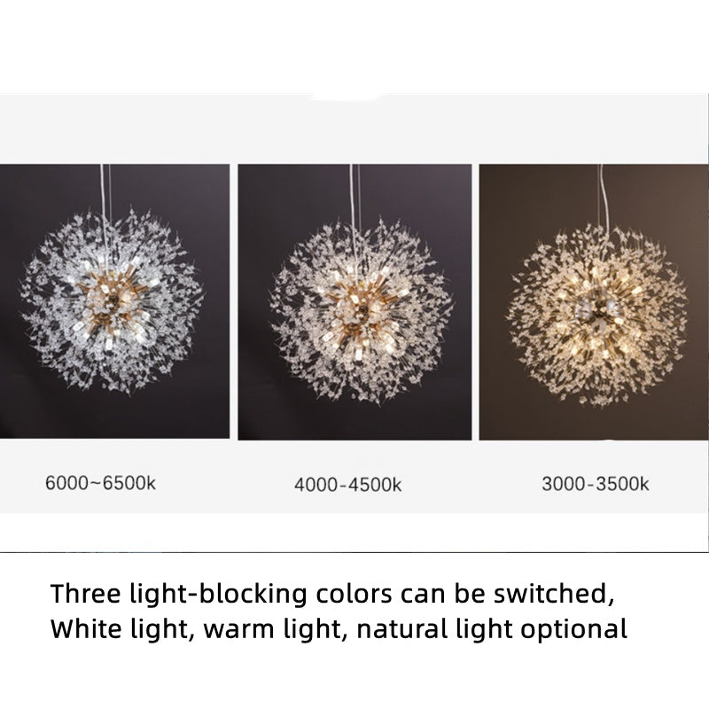 Dandelion Crystal Chandelier – Elegant Lighting for Restaurant, Bedroom & Shop