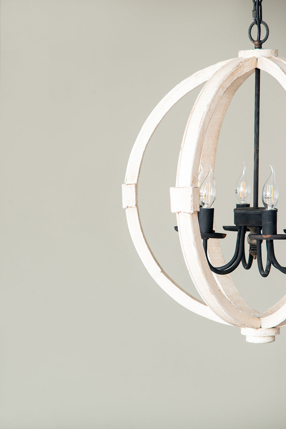 6-Light Wood Chandelier with Adjustable Chain – Rustic Kitchen & Dining Lighting Fixture