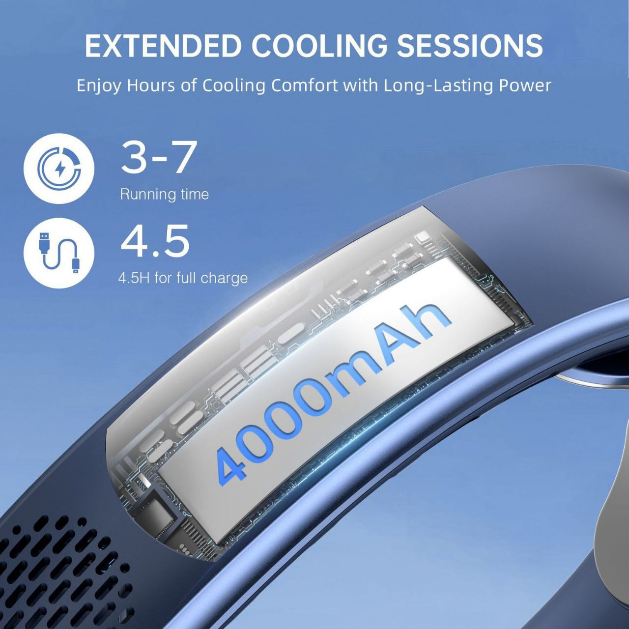 New Neck Hanging Fan – Ultra Quiet Portable Fan with Long Battery Life & Hands-Free Design
