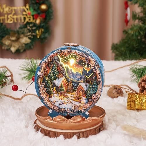 Wooden Puzzle Creative Atmosphere Small Night Lamp Warm LED Decorative Bedside Light for Home Decor