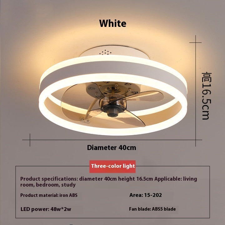 Invisible LED Ceiling Fan Light Bedroom Living Room Modern Ceiling Lamp With Fan