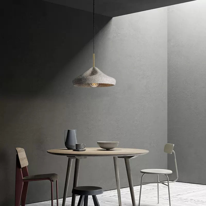 Nostalgic Industrial Cement Pendant Light – Vintage Ceiling Lamp