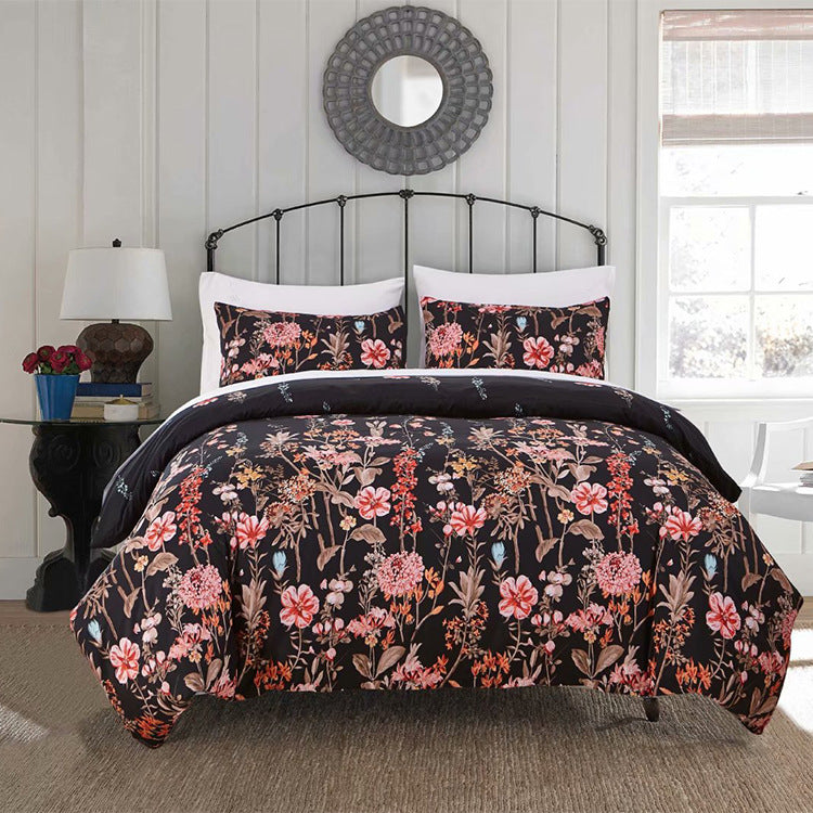 3-Piece Bedding Set Quilt Duvet Cover and Bed Sheets Soft Comforter Pillowcase Bed Set for Bedroom