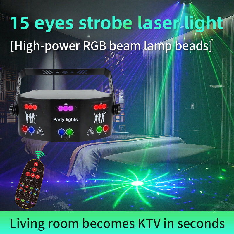 Multicolor Rotating KTV Atmosphere Light – Sound Activated Party Disco LED Lamp
