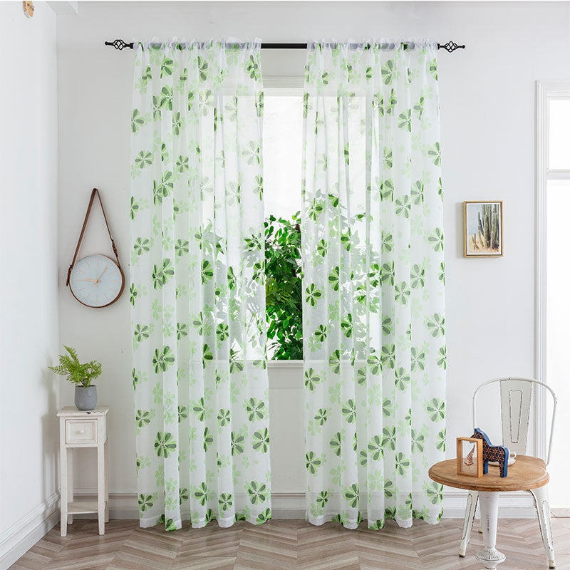 Mesh Bedroom Curtains Light Transmission Decorative Sheer Window Drapes for Home Decor