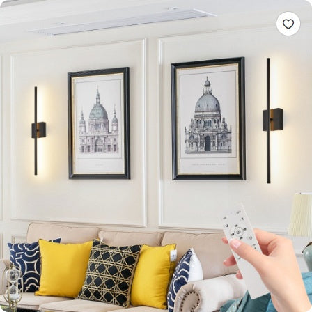 2-Pack Modern LED Wall Sconce Minimalist Black Matte Indoor Wall Light Fixtures for Living Room Bedroom Hallway Hotel Home Decor