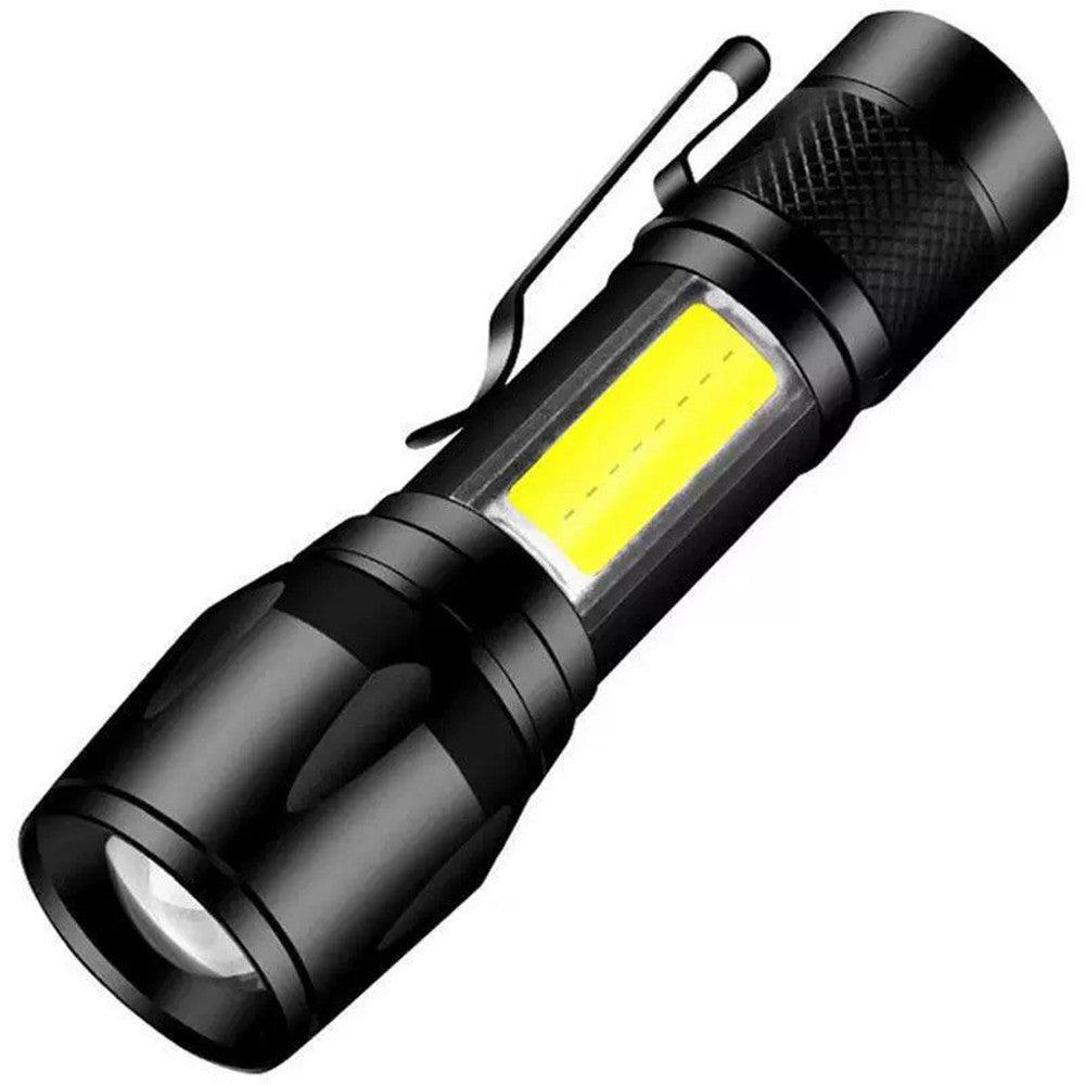 LED Telescopic Pen Flashlight – USB Rechargeable Mini Torch for Camping & Work