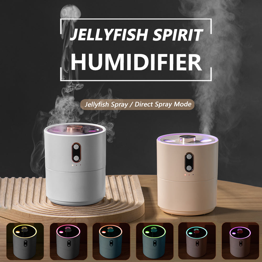 Jellyfish Spirit Desktop Air Purifying Humidifier Ultrasonic Aroma Diffuser Mist Maker for Home Office Decor