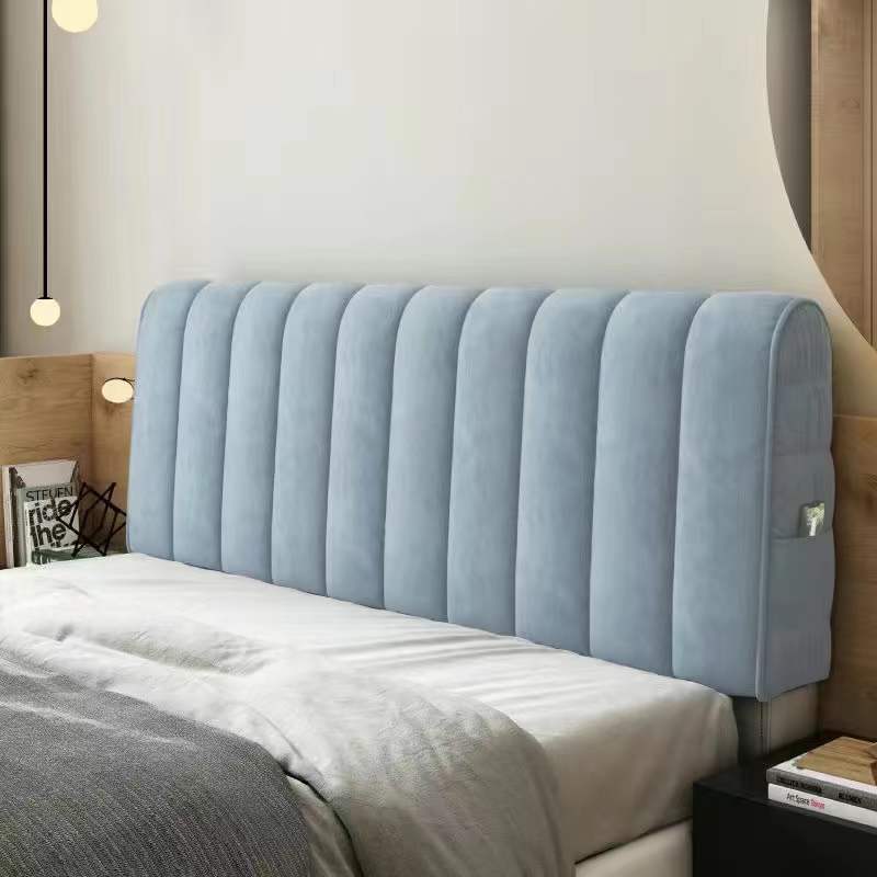 Thickened Universal Soft Bed Back Cover Dustproof Full Coverage Curved Headboard Protector
