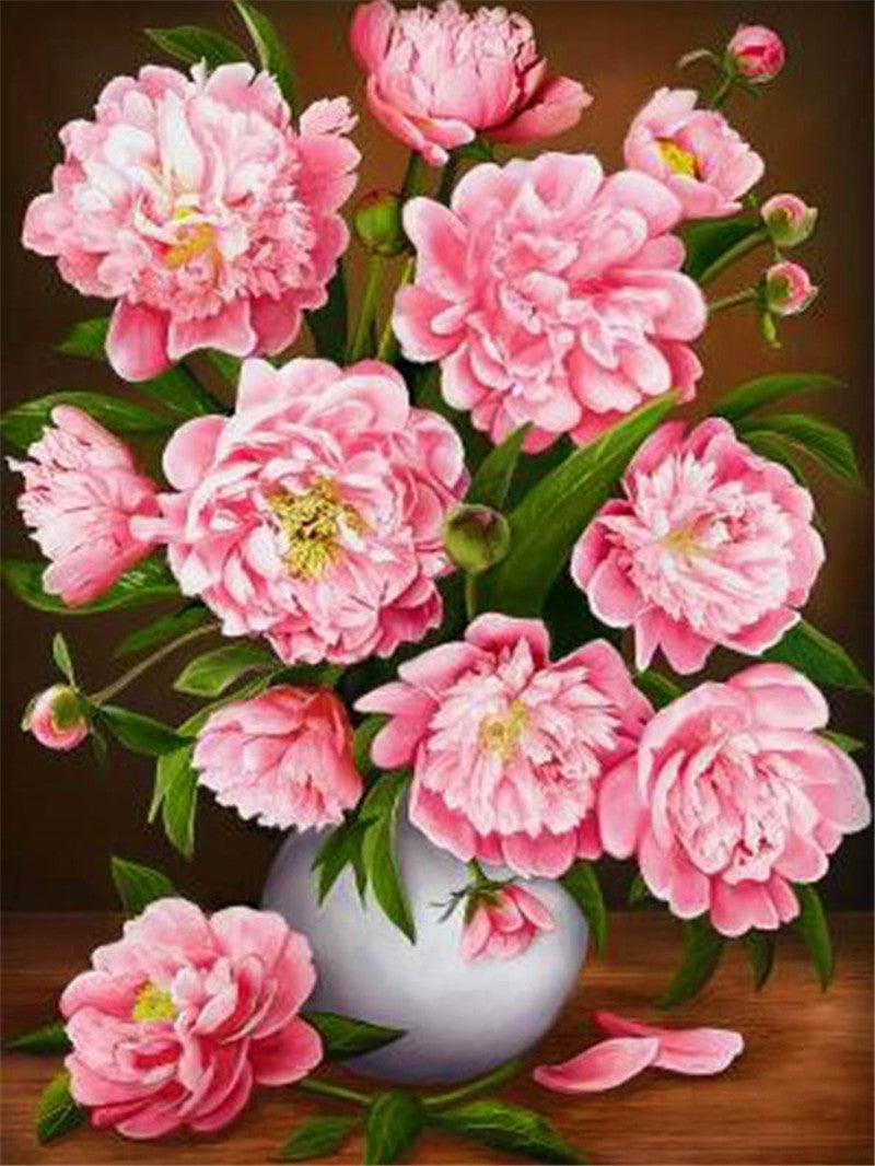 Flower Combination 5D Diamond Painting DIY Full Drill Cross Stitch Floral Wall Art Decor Kit
