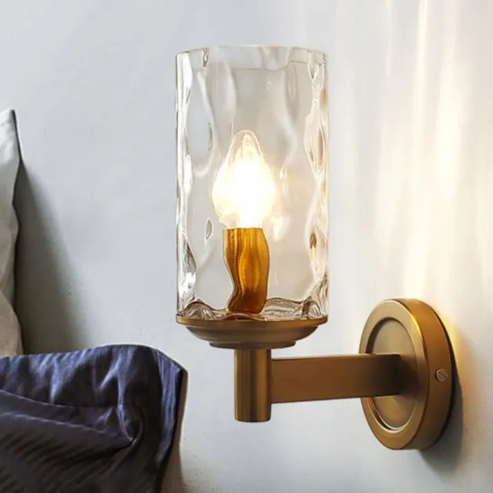 Light Luxury Copper Wall Lamp Modern Minimalist Bedroom Bedside Wall Sconce Lighting