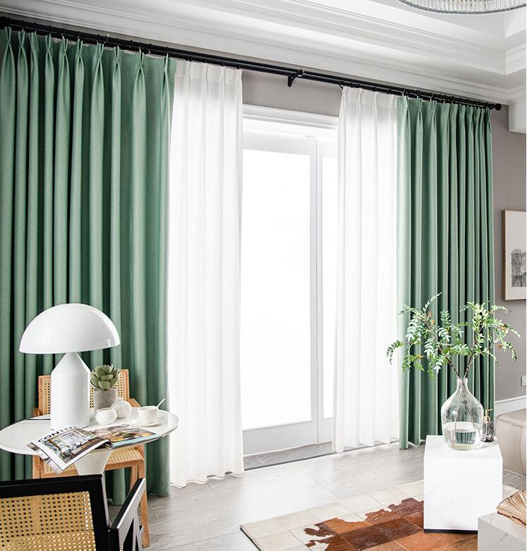 Thick Blackout Sound Absorbing Curtain Full Cloth Soundproof Window Drapes for Bedroom Privacy and Noise Reduction