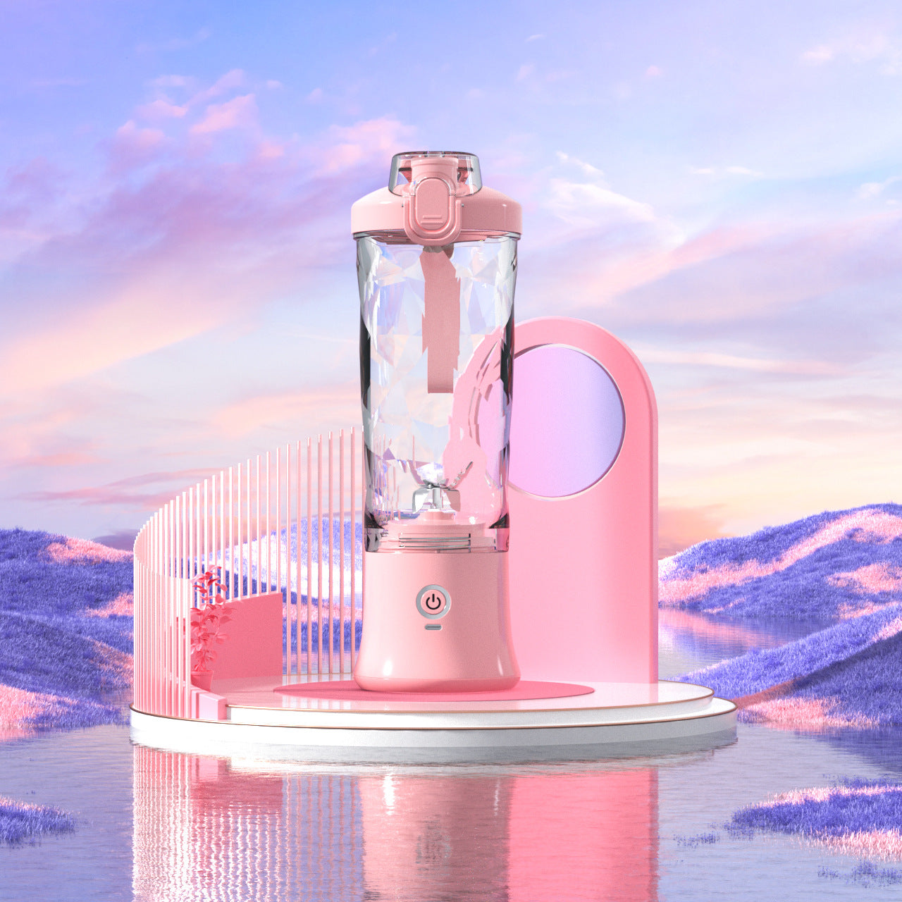 Portable Personal Size Blender Juicer with 6 Blades for Shakes and Smoothies Mini Kitchen Gadget