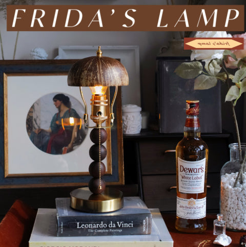 Black Vintage Coconut Shell Table Lamp – Industrial Bedside Light for Bedroom & Cafe