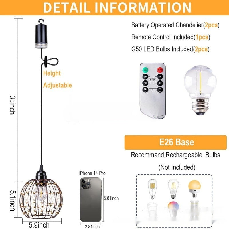 Outdoor Waterproof Camping LED Chandelier Portable Hanging Light for Living Room Tent and Garden
