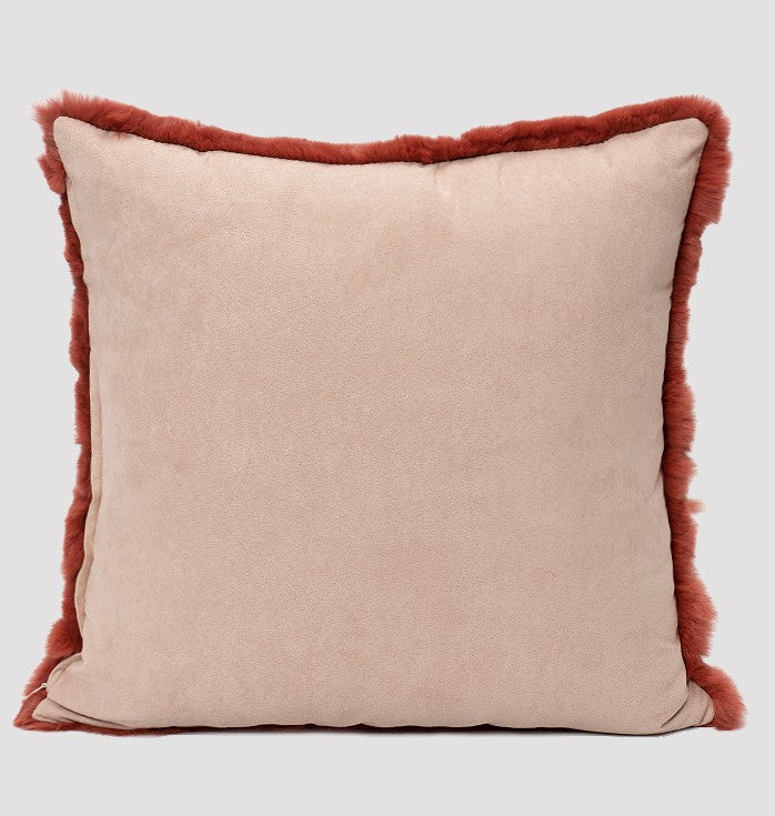 Modern Luxury Rust Red Crystal Cushion Cover Decorative Sofa Pillow for Living Room Home Decor