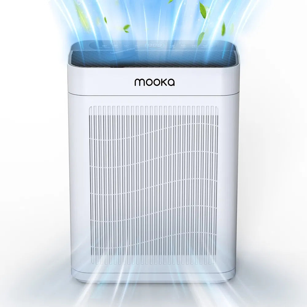 MOOKA TM06 Air Purifier for Large Room up to 2200 Sq Ft H13 True HEPA Cleaner for Smoke Pets Dust Pollen Odor