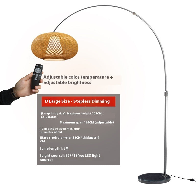 Fishing Rod Floor Lamp with Button Switch for Living Room Decor