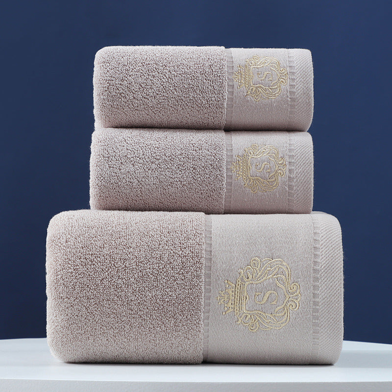 Pure Cotton Towel Set 3 Piece Soft Absorbent Hand and Bath Towels Premium Bathroom Set