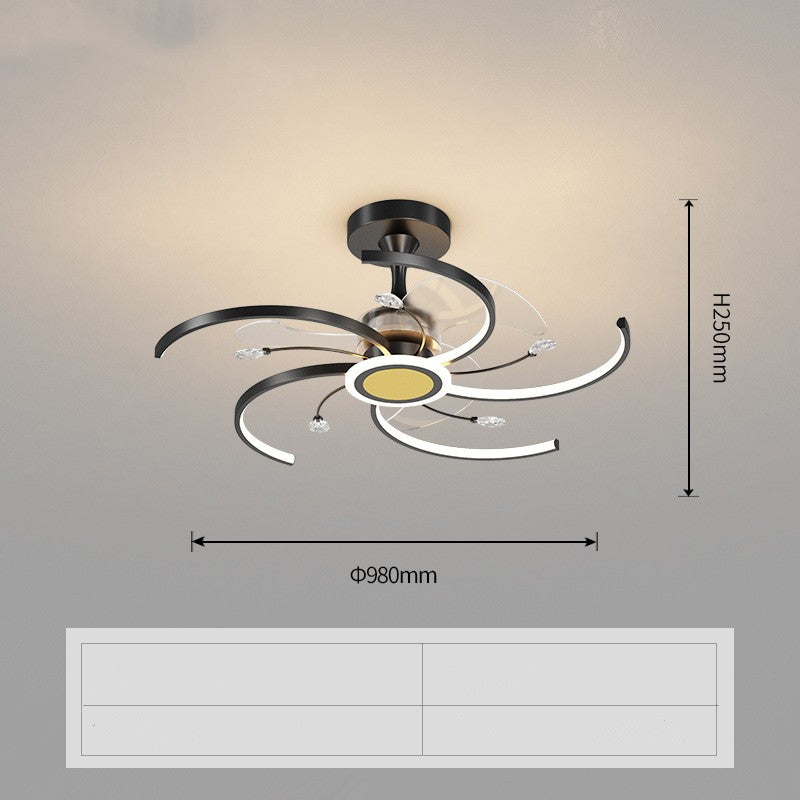 Modern Ceiling Fan Light – Simple Living Room Fan Lamp