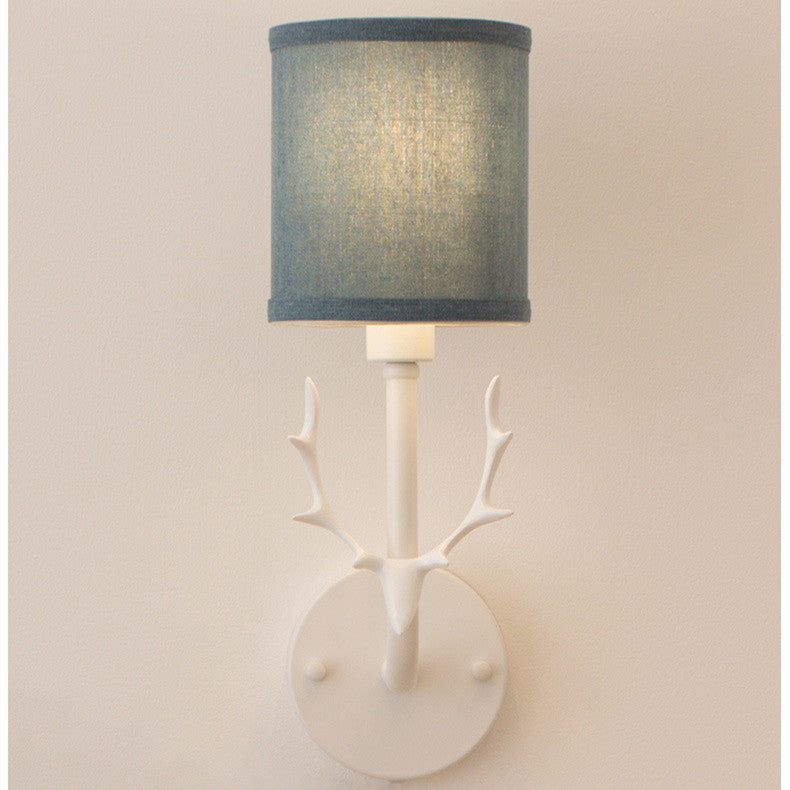 Wrought Iron Antlers Wall Lamp Modern Bedroom Bedside Aisle Living Room Hotel Wall Sconce Light