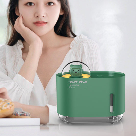 Cute Pet USB Humidifier Spray Water Meter Night Light Portable Mini Air Humidifier for Home Bedroom