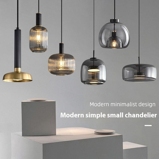 Modern Glass Droplight – Bedroom, Hotel & Bar Single Head Pendant Lamp