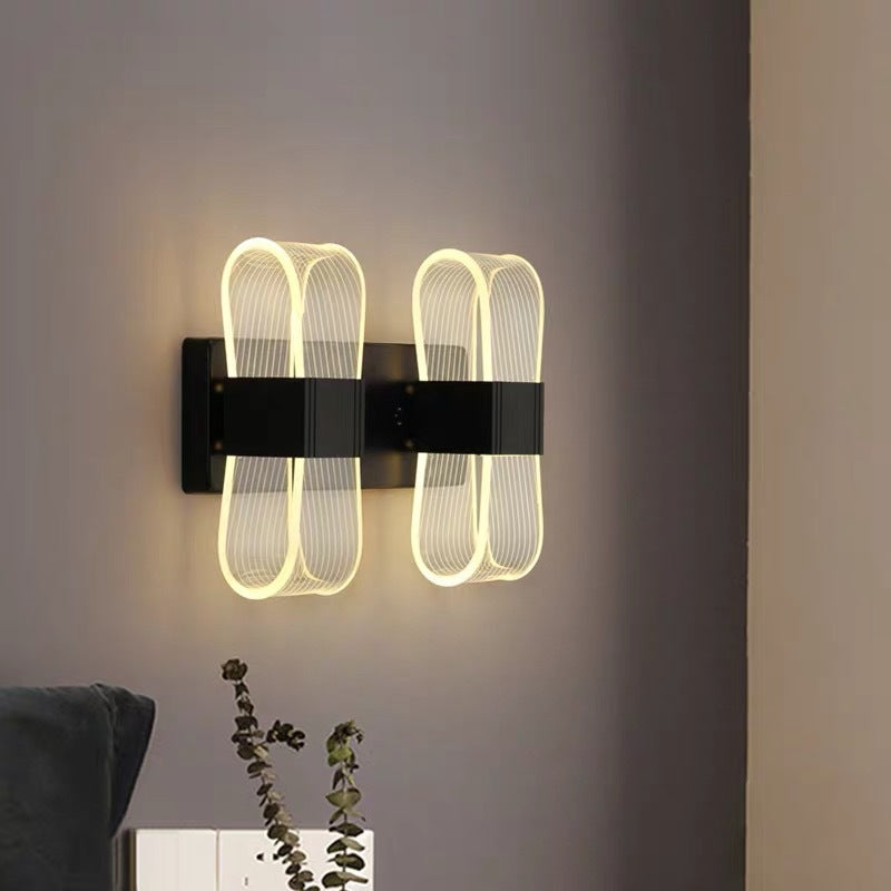 Golden Nordic Style Wall Lamp Modern LED Lighting Fixture for Living Room Bedroom Hallway Home Interior Decor