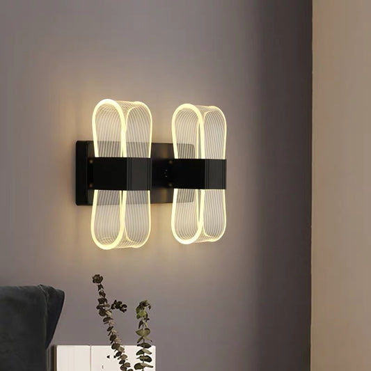 Golden Nordic Style Wall Lamp Modern LED Lighting Fixture for Living Room Bedroom Hallway Home Interior Decor