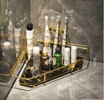 Electric Toothbrush Holder Shelf – Light Luxury Bathroom Storage Rack with Mouthwash Cup & Family Organizer Set