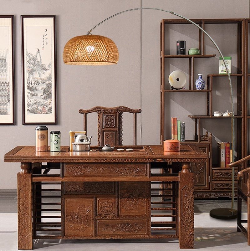 Fishing Rod Floor Lamp with Button Switch for Living Room Decor