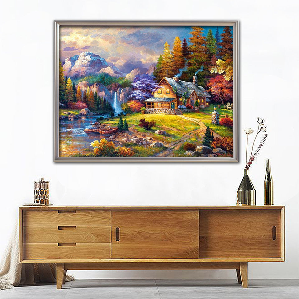 Home Decoration Landscape Diamond Painting Cross Stitch 5D DIY Full Drill Wall Art Kit