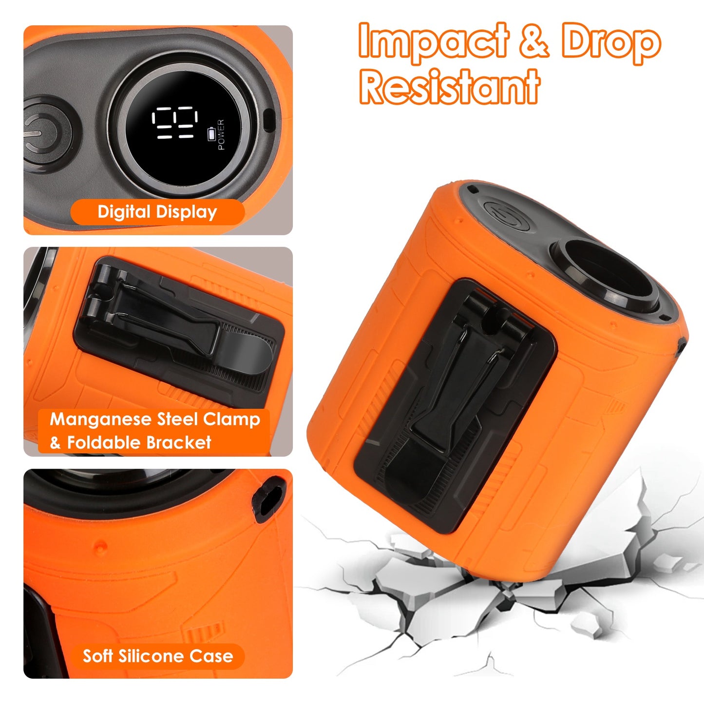 5-in-1 Portable Waist Clip Fan 5-Speed Wearable Turbo Belt Fan with Flashlight Rechargeable Hands-Free Cooling for Travel & Camping